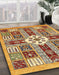 Abstract Fire Brick Red Modern Rug in Family Room, abs409