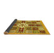 Sideview of Abstract Yellow Modern Rug, abs409yw