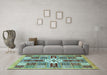 Machine Washable Abstract Light Blue Modern Rug in a Living Room, wshabs409lblu