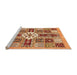 Sideview of Machine Washable Abstract Orange Modern Area Rugs, wshabs409org