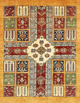 Abstract Fire Brick Red Modern Rug, abs409