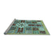 Sideview of Machine Washable Abstract Light Blue Modern Rug, wshabs409lblu