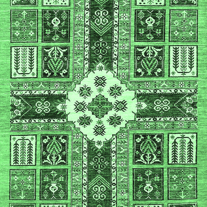 Machine Washable Abstract Emerald Green Modern Area Rugs, wshabs409emgrn