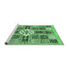 Sideview of Machine Washable Abstract Emerald Green Modern Area Rugs, wshabs409emgrn