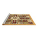 Sideview of Machine Washable Abstract Brown Modern Rug, wshabs409brn