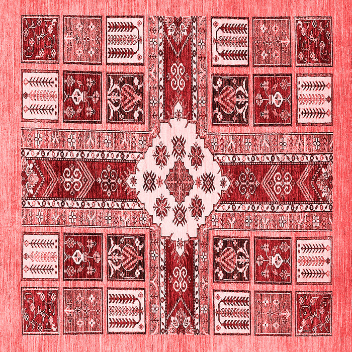 Machine Washable Abstract Red Modern Rug, wshabs409red