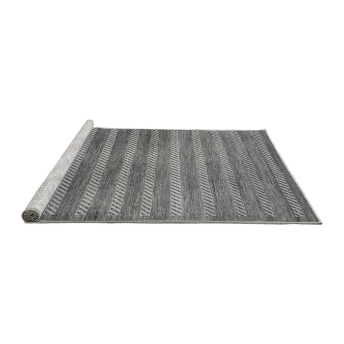 Sideview of Machine Washable Abstract Gray Modern Rug, wshabs40gry