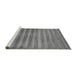 Sideview of Machine Washable Abstract Gray Modern Rug, wshabs40gry