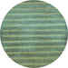 Round Machine Washable Abstract Light Blue Modern Rug, wshabs40lblu