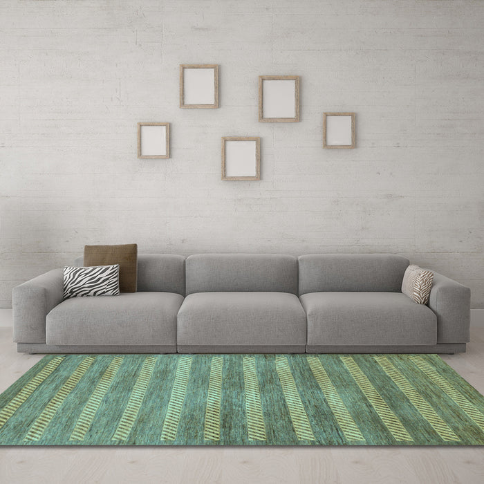 Machine Washable Abstract Light Blue Modern Rug in a Living Room, wshabs40lblu