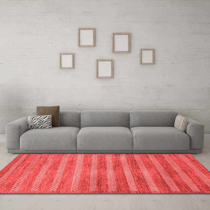 Modern Red Washable Rugs