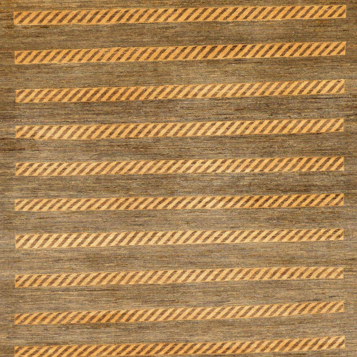 Machine Washable Abstract Yellow Rug, wshabs40