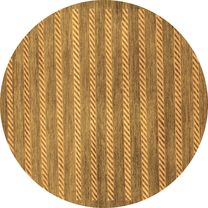Round Abstract Brown Modern Rug, abs40brn