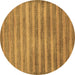 Round Abstract Brown Modern Rug, abs40brn