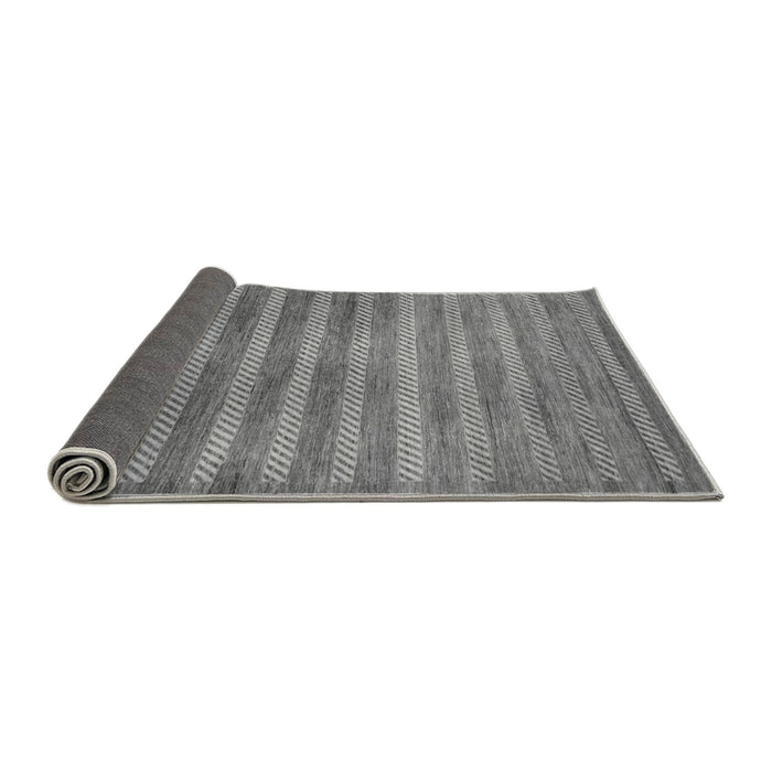 Sideview of Abstract Gray Modern Rug, abs40gry