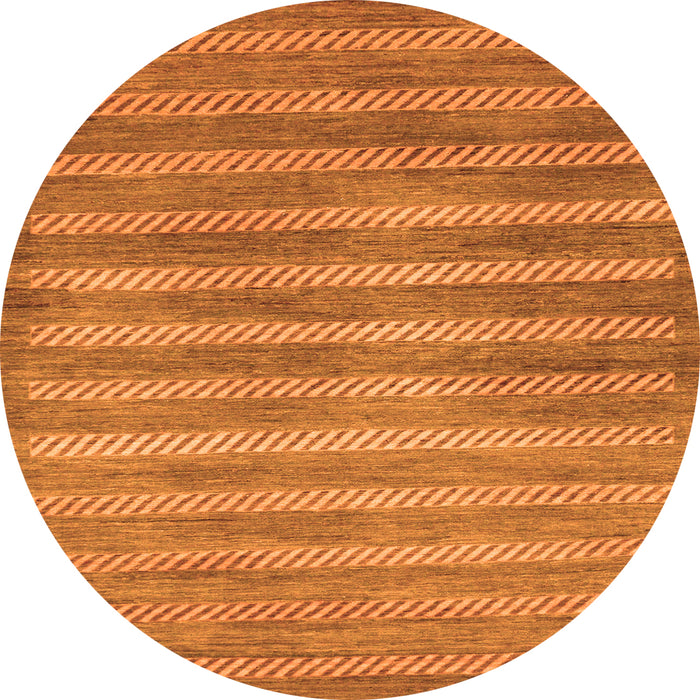 Round Abstract Orange Modern Rug, abs40org