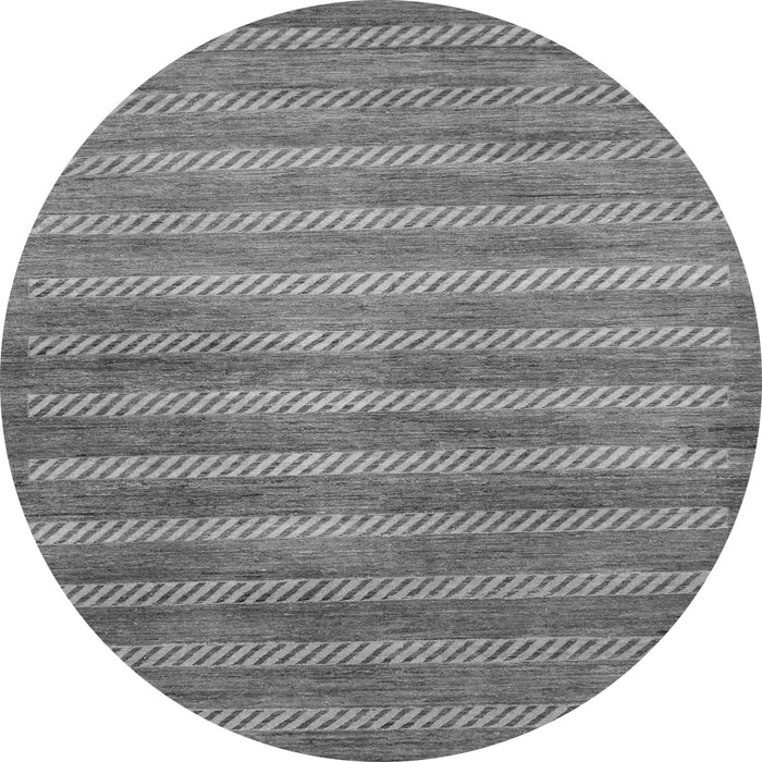 Round Abstract Gray Modern Rug, abs40gry