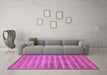 Machine Washable Abstract Purple Modern Area Rugs in a Living Room, wshabs40pur