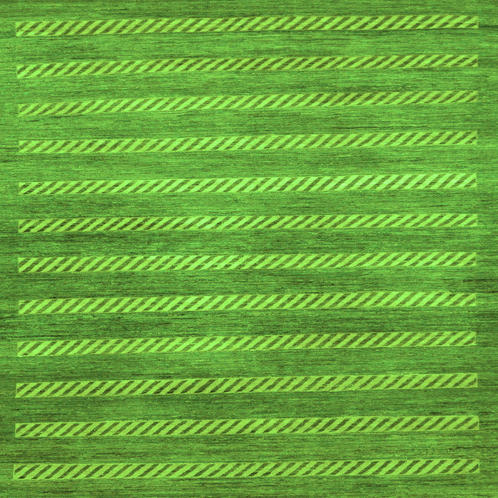 Square Abstract Green Modern Rug, abs40grn