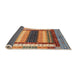 Sideview of Abstract Brown Red Modern Rug, abs4100