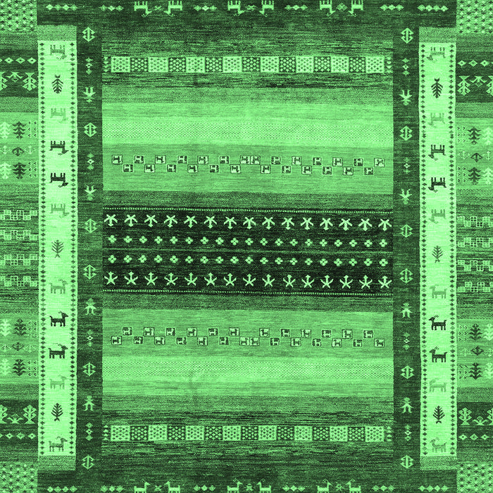 Machine Washable Abstract Emerald Green Modern Area Rugs, wshabs4100emgrn