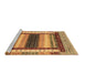 Sideview of Machine Washable Abstract Brown Modern Rug, wshabs4100brn