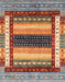 Machine Washable Abstract Brown Red Rug, wshabs4100