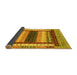 Sideview of Abstract Yellow Modern Rug, abs4100yw