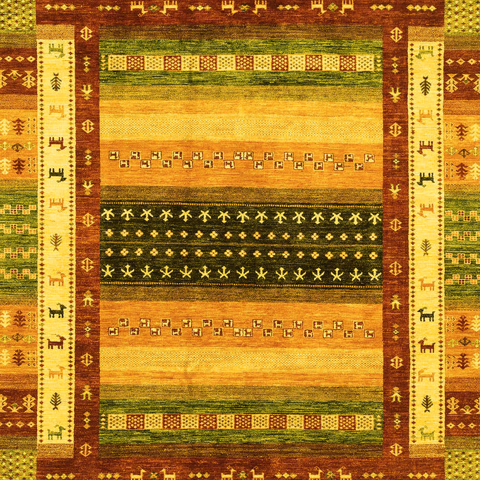 Abstract Yellow Modern Rug, abs4100yw