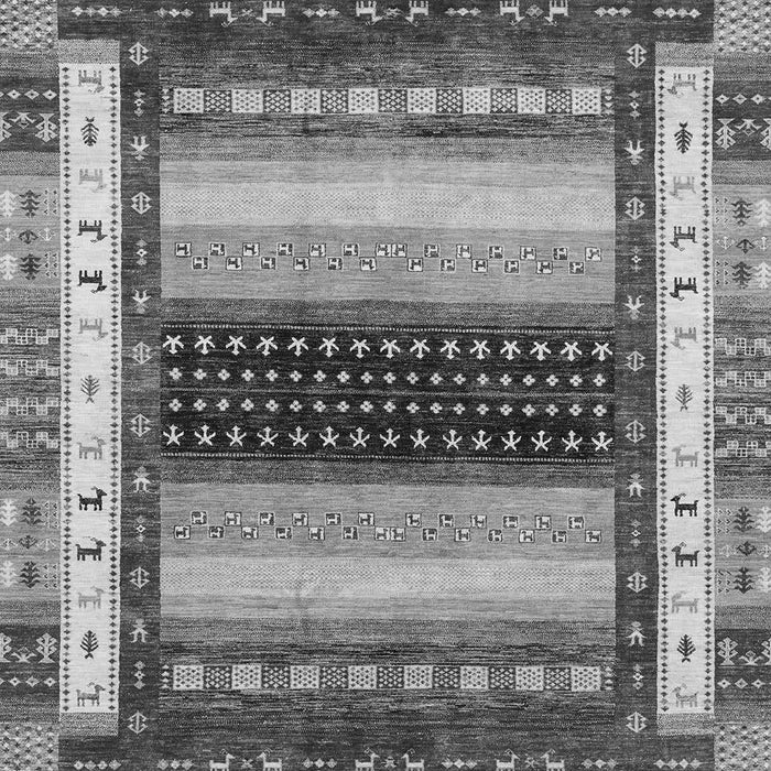 Machine Washable Abstract Gray Modern Rug, wshabs4100gry