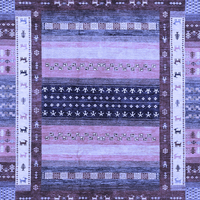 Machine Washable Abstract Blue Modern Rug, wshabs4100blu