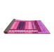 Sideview of Abstract Pink Modern Rug, abs4100pnk