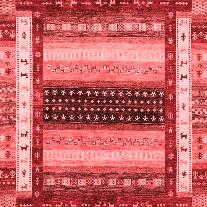 Machine Washable Abstract Red Modern Rug, wshabs4100red