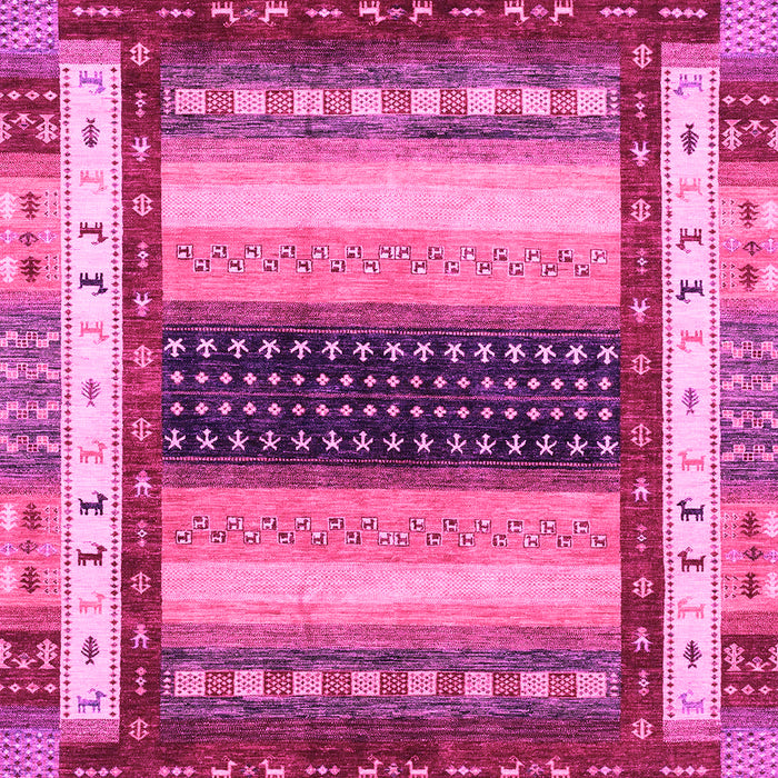 Machine Washable Abstract Pink Modern Rug, wshabs4100pnk