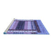 Sideview of Machine Washable Abstract Blue Modern Rug, wshabs4100blu