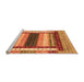 Sideview of Machine Washable Abstract Orange Modern Area Rugs, wshabs4100org