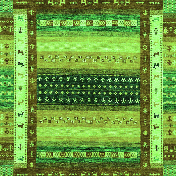 Machine Washable Abstract Green Modern Area Rugs, wshabs4100grn