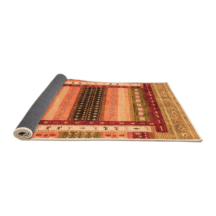 Sideview of Abstract Orange Modern Rug, abs4100org