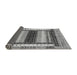 Sideview of Abstract Gray Modern Rug, abs4100gry