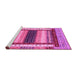 Sideview of Machine Washable Abstract Pink Modern Rug, wshabs4100pnk