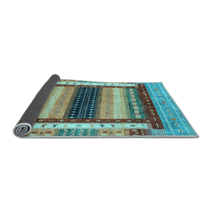 Sideview of Abstract Light Blue Modern Rug, abs4100lblu