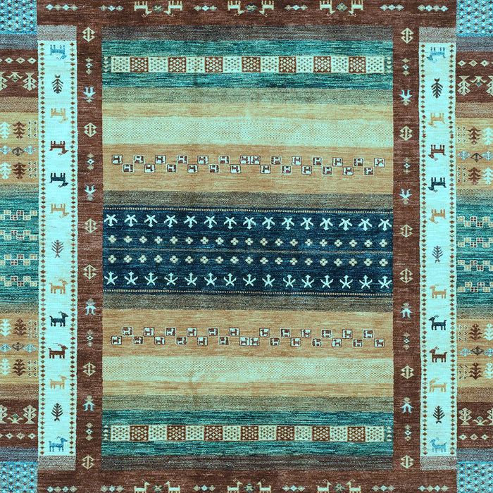 Machine Washable Abstract Light Blue Modern Rug, wshabs4100lblu