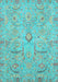 Oriental Light Blue Traditional Rug, abs4101lblu