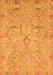 Machine Washable Oriental Orange Traditional Area Rugs, wshabs4101org