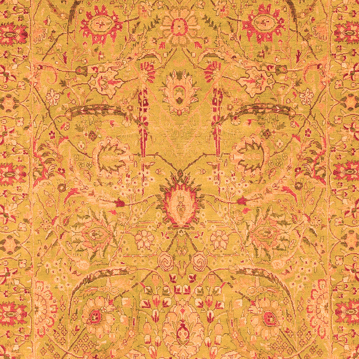 Machine Washable Oriental Orange Traditional Area Rugs, wshabs4101org