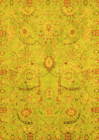 Oriental Yellow Traditional Rug, abs4101yw