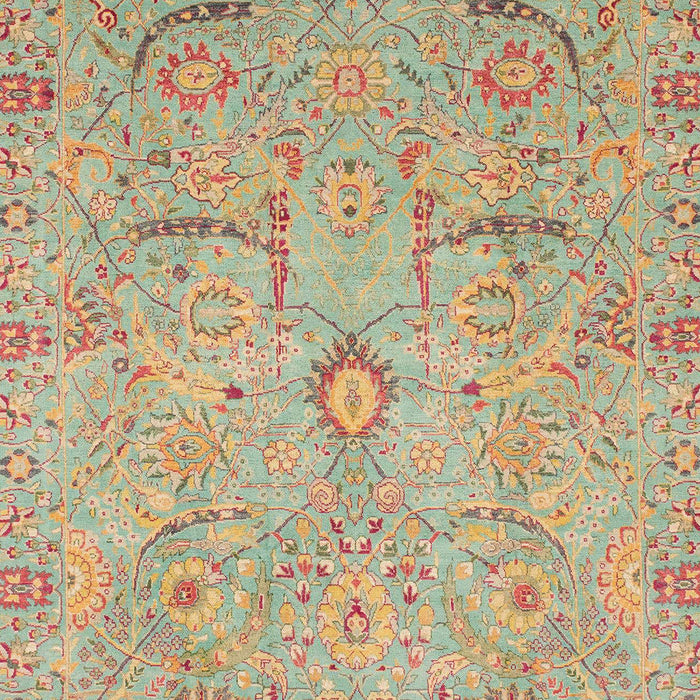 Machine Washable Abstract Olive Green Rug, wshabs4101