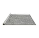 Sideview of Machine Washable Oriental Gray Traditional Rug, wshabs4101gry