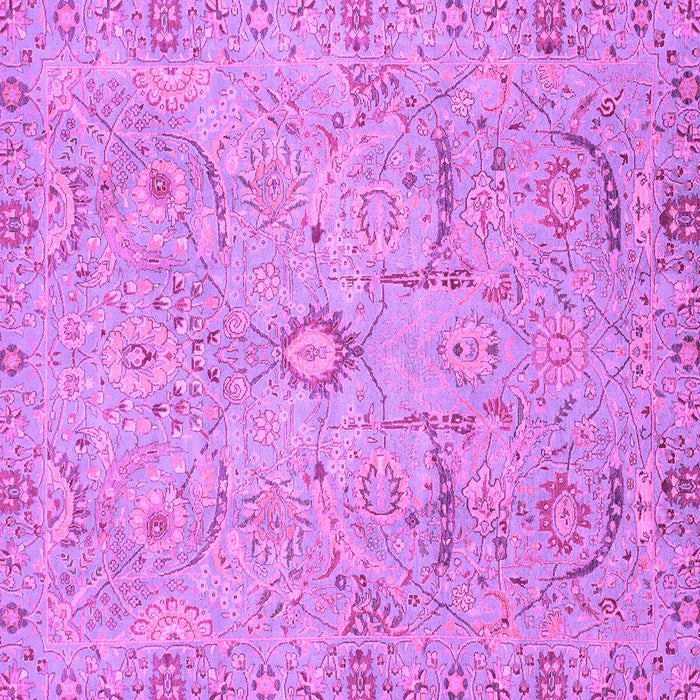 Square Machine Washable Oriental Purple Traditional Area Rugs, wshabs4101pur