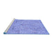 Sideview of Machine Washable Oriental Blue Traditional Rug, wshabs4101blu